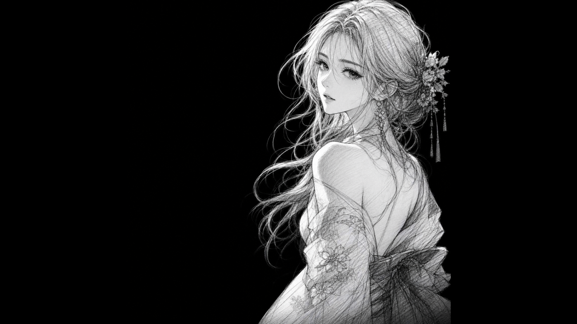 动漫少女素描 Paseo 主题皮肤预览
