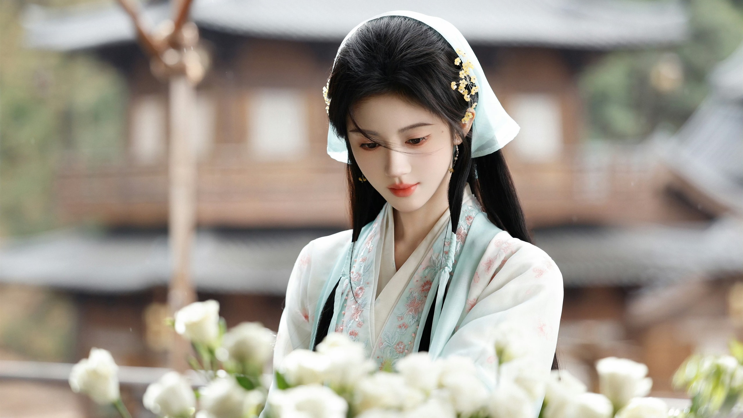 鞠婧祎-月鳞绮纪-采花女妆造图 Paseo 主题皮肤预览