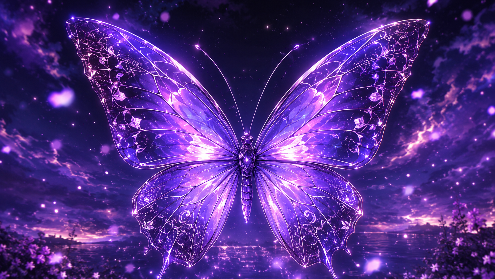 Violet Butterfly Dream Paseo 主题皮肤预览